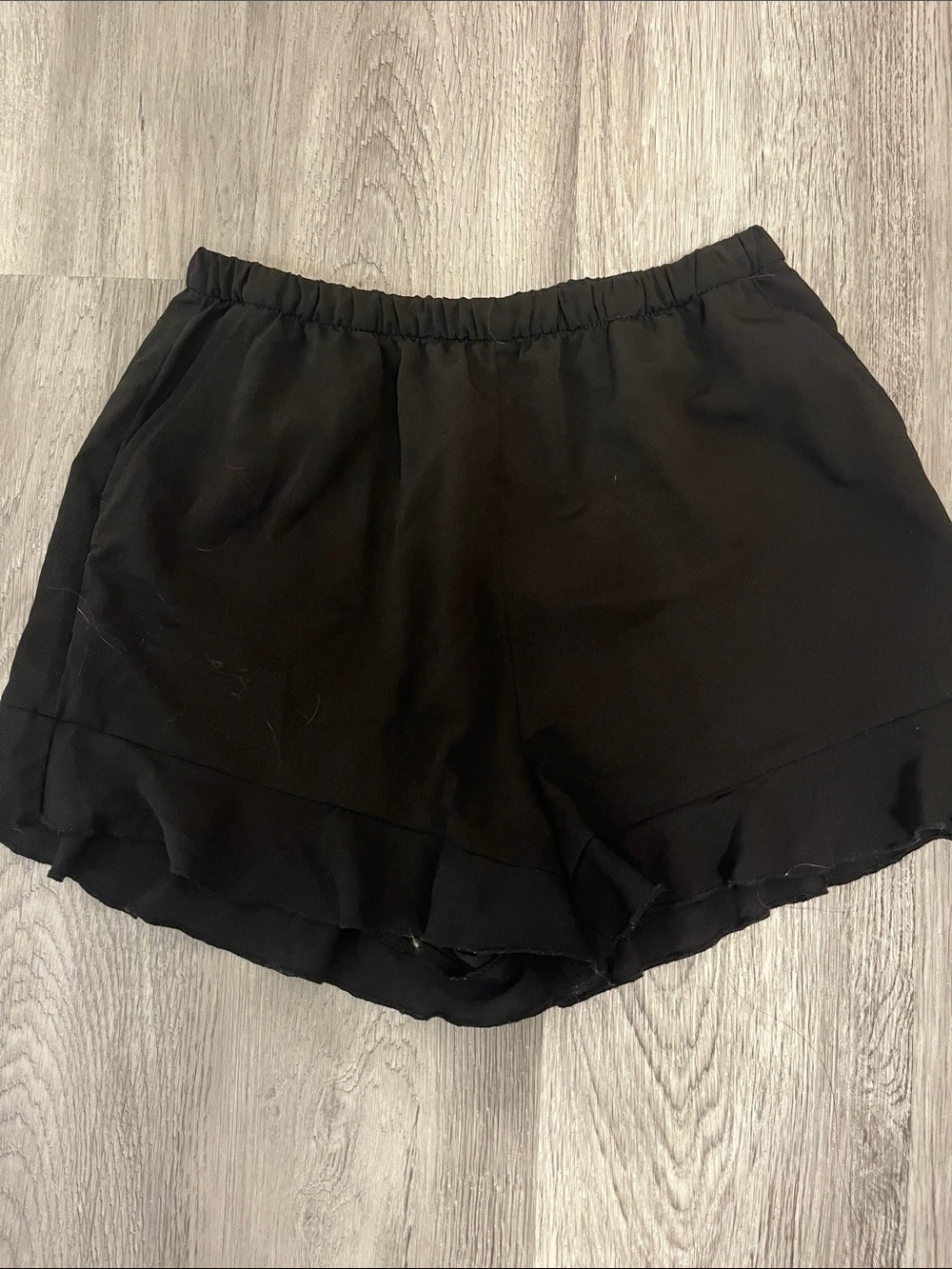 H&M Black Ruffle Hem Kids Shorts